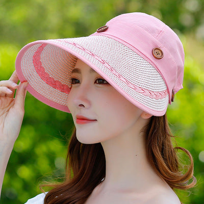 Summer Riding Windbreak Fashion Detachable Hollow Hat