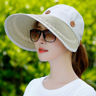 Summer Riding Windbreak Fashion Detachable Hollow Hat