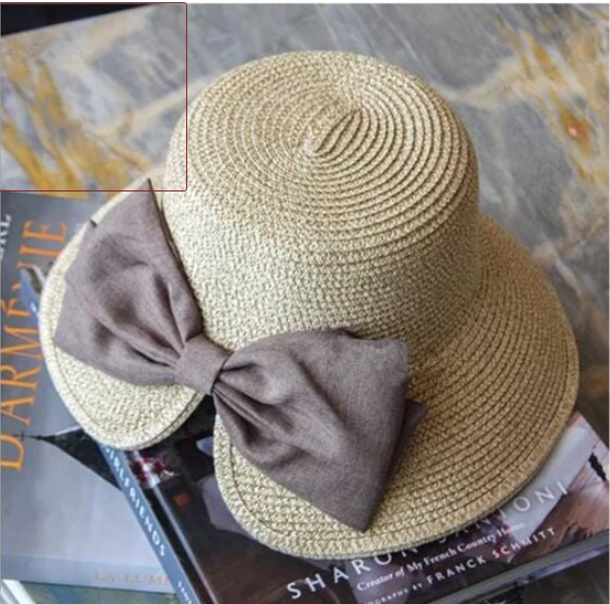 Big Bow Split Vacation Sunshade Beach Hat