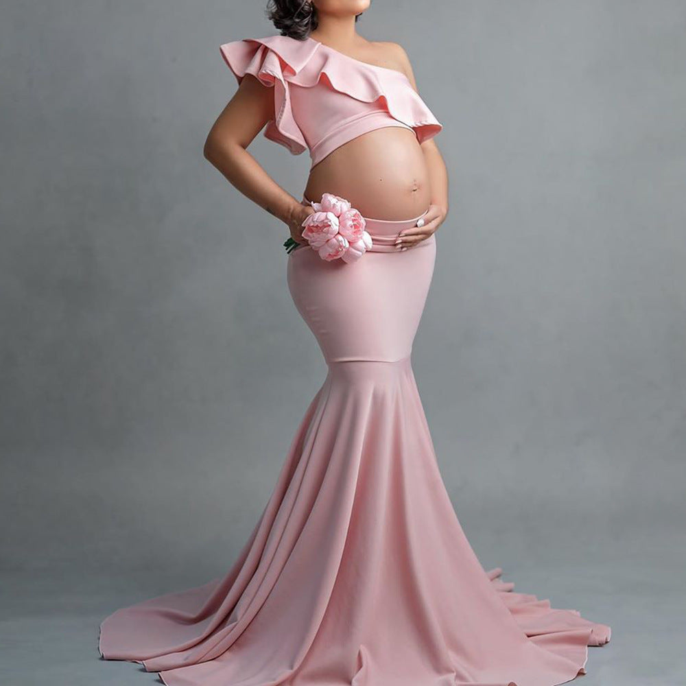 Fashion Sexy Slim Lace Strapless Sleeveless Long Dress