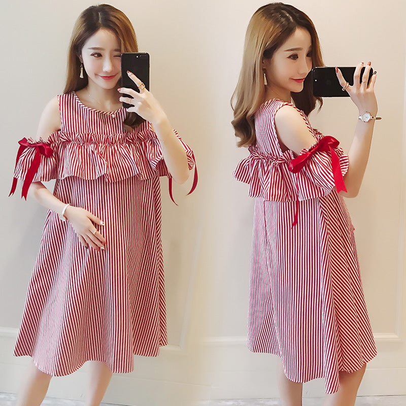 Summer Top Mid-Length Breastfeeding Maternity Dress